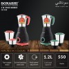 Sonashi 3 In 1 Mixer Grinder   